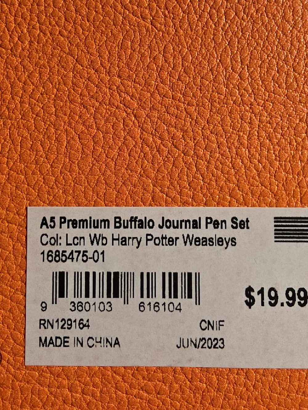 NWT Harry Potter Journal And Charm Pen By Typo Weasleys Wizard Orange & Purple